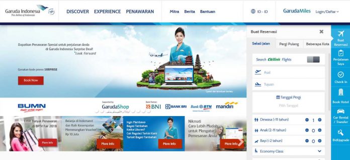 Website Garuda Indonesia