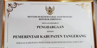 Kabupaten Tangerang Raih Penghargaan Peduli HAM