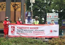 Cegah Penularan Covid-19 PMI Kota Tangerang Kampanyekan Penggunaan Masker