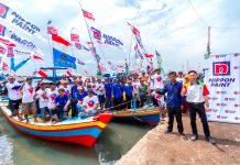Semarak Hari Nelayan di Serang, Perusahaan Jepang Sumbang Cat