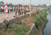 Sambut HUT RI Ke-81, Kodim 0506 Tangerang dan 3 Pilar Gelar Karya Bakti Bebersih Sungai